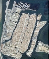 La lisca del pesce, mappa di Chioggia dall'alto